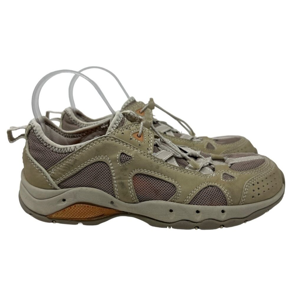 LANDS' END Mesh Leather Athletic Comfort Hiking Shoes Women's Size 8D
